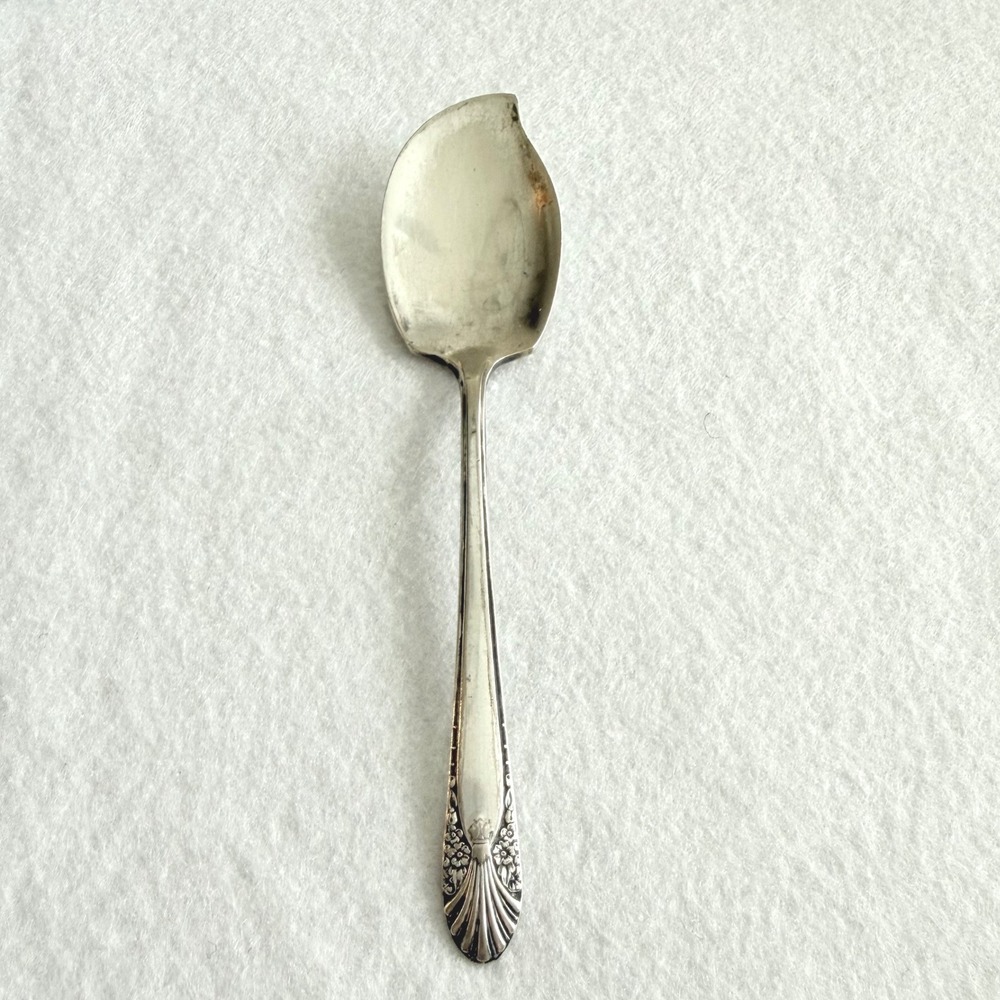Antique Crown Silverplate Master Butter Knife Floral 1920s‎ Spreader